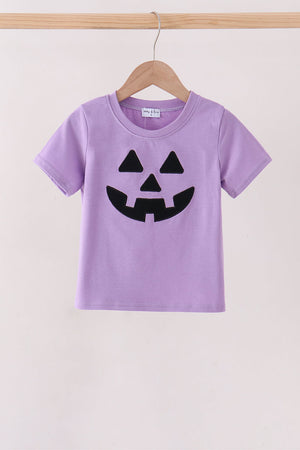Purple Jack-O-Lantern Applique Top
