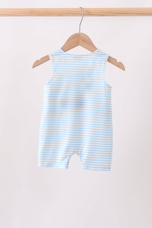 Blue Stripe Football French Knot Jon Jon