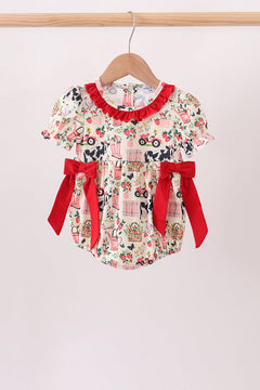Maroon Farmland Ruffle Bubble