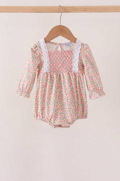 Floral Smocked Lace Bubble