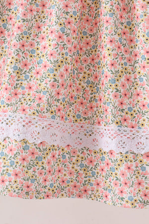 Floral Smocked Lace Dress