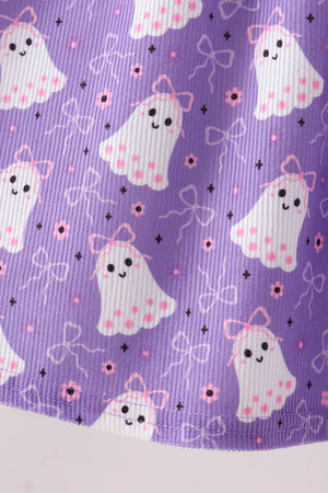 Purple Spooky Cute Smocked Dress