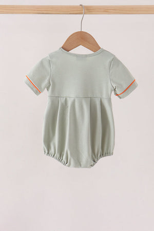 Green Pumpkin Smocked Bubble