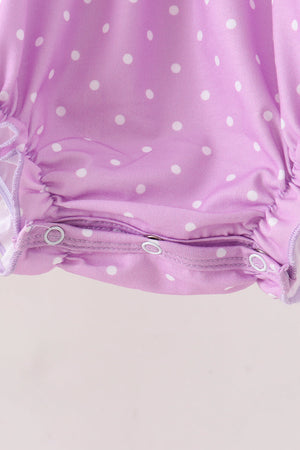 Purple Bucket Candy Embroidery Ruffle Bubble