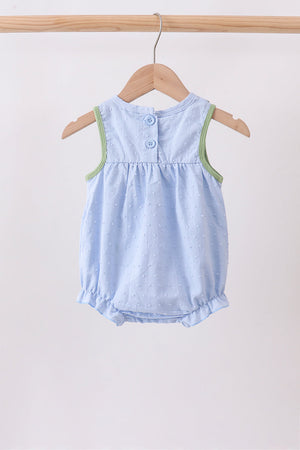 Blue Pumpkin Embroidery jacquard Ruffle Bubble