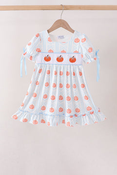 Blue Pumpkin Embroidery Ruffle Dress