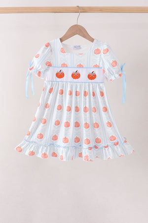 Blue Pumpkin Embroidery Ruffle Dress