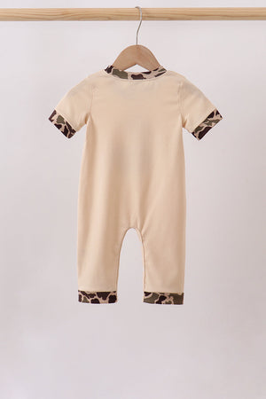 Camouflage duck applique Romper