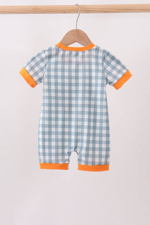 Orange Pumpkin Applique Romper