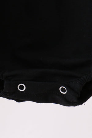 Black Pumpkin cat Embroidery Ruffle Bubble
