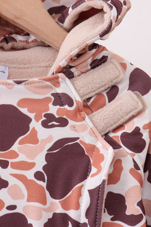 Camouflage Fleece Hoodie Jacket