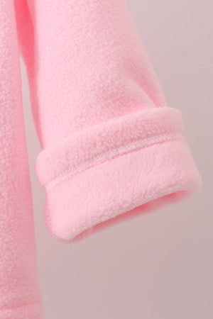 Pink Fleece Bow Coat