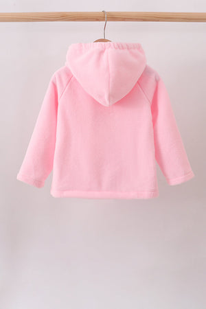 Pink Fleece Bow Coat