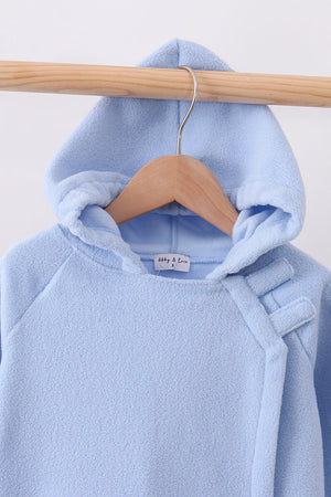 Blue Fleece Bow Coat