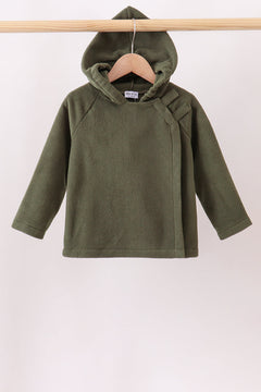 Green Fleece Bow Coat