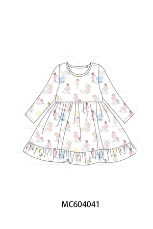 Pink all day adventure ruffle dress