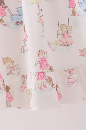 Pink all day adventure ruffle dress