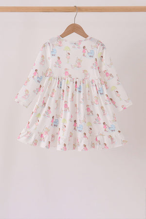 Pink all day adventure ruffle dress