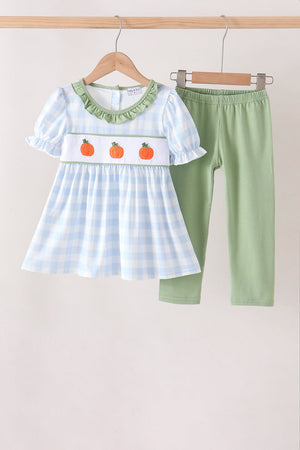 Blue Pumpkin Embroidery Pants Set