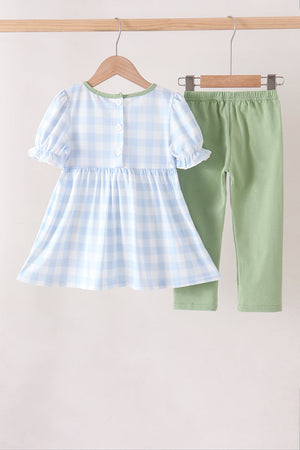 Blue Pumpkin Embroidery Pants Set