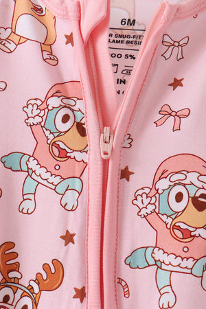 Pink bluey bamboo romper