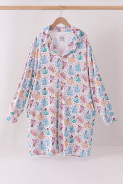 Blue princess bamboo mom gown