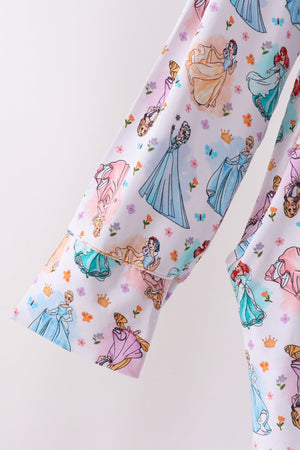 Blue princess bamboo mom gown