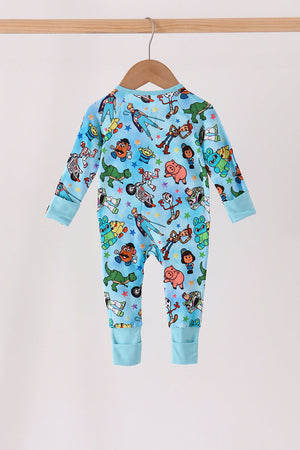 Blue toy story bamboo romper