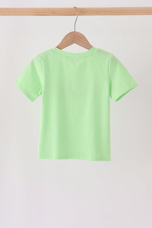 Green Jack-O-Lantern embroidery top