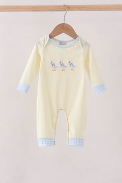 Beige goose embroidery romper
