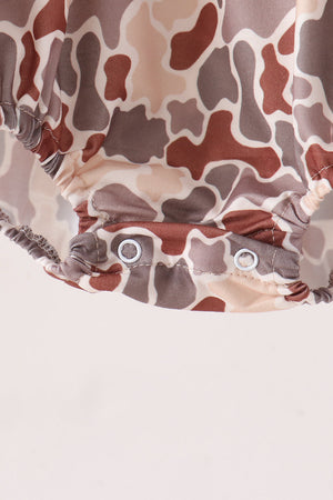 Khaki camoufalge cross deer embroidery bubble