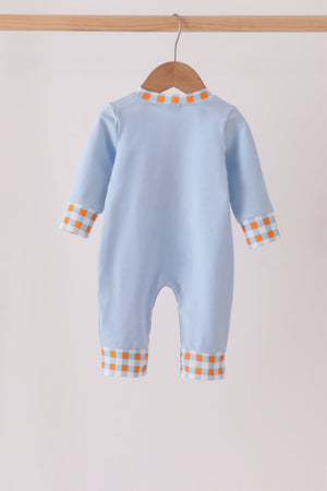 Blue Turkey Applique Romper
