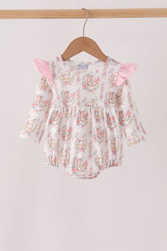 Pink horse ruffle bubble