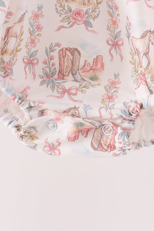 Pink horse ruffle bubble