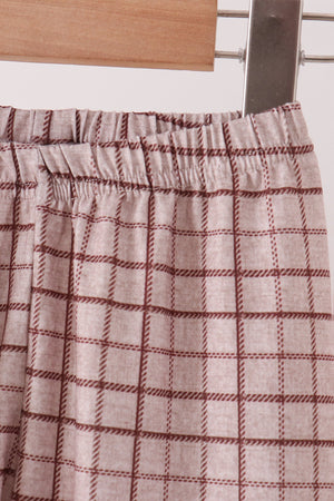 Brown Howdy Y'ALL boots embroidery plaid pants set