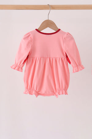 Pink turkey smocked bow bubble