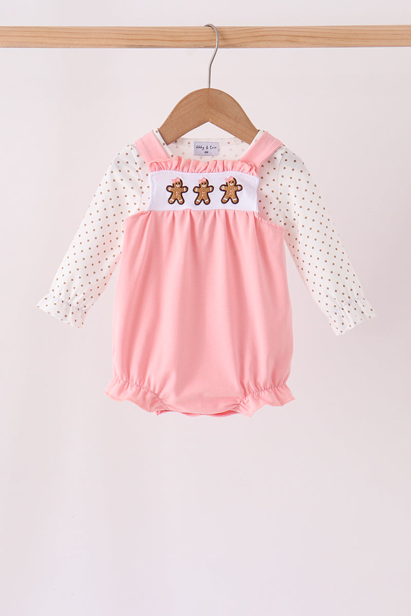 Pink Gingerbread Embroidery 2pc Set