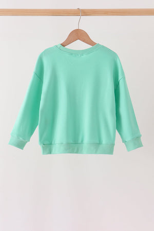 Mint Santa Sequin Mom&me Top