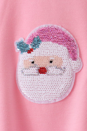 Pink Santa Sequin Top