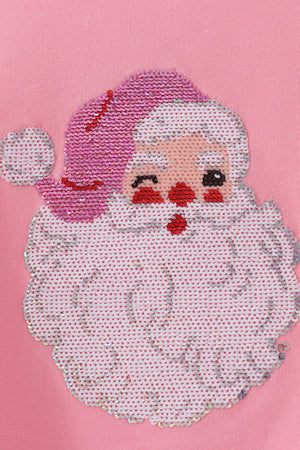 Pink Santa Sequin Top