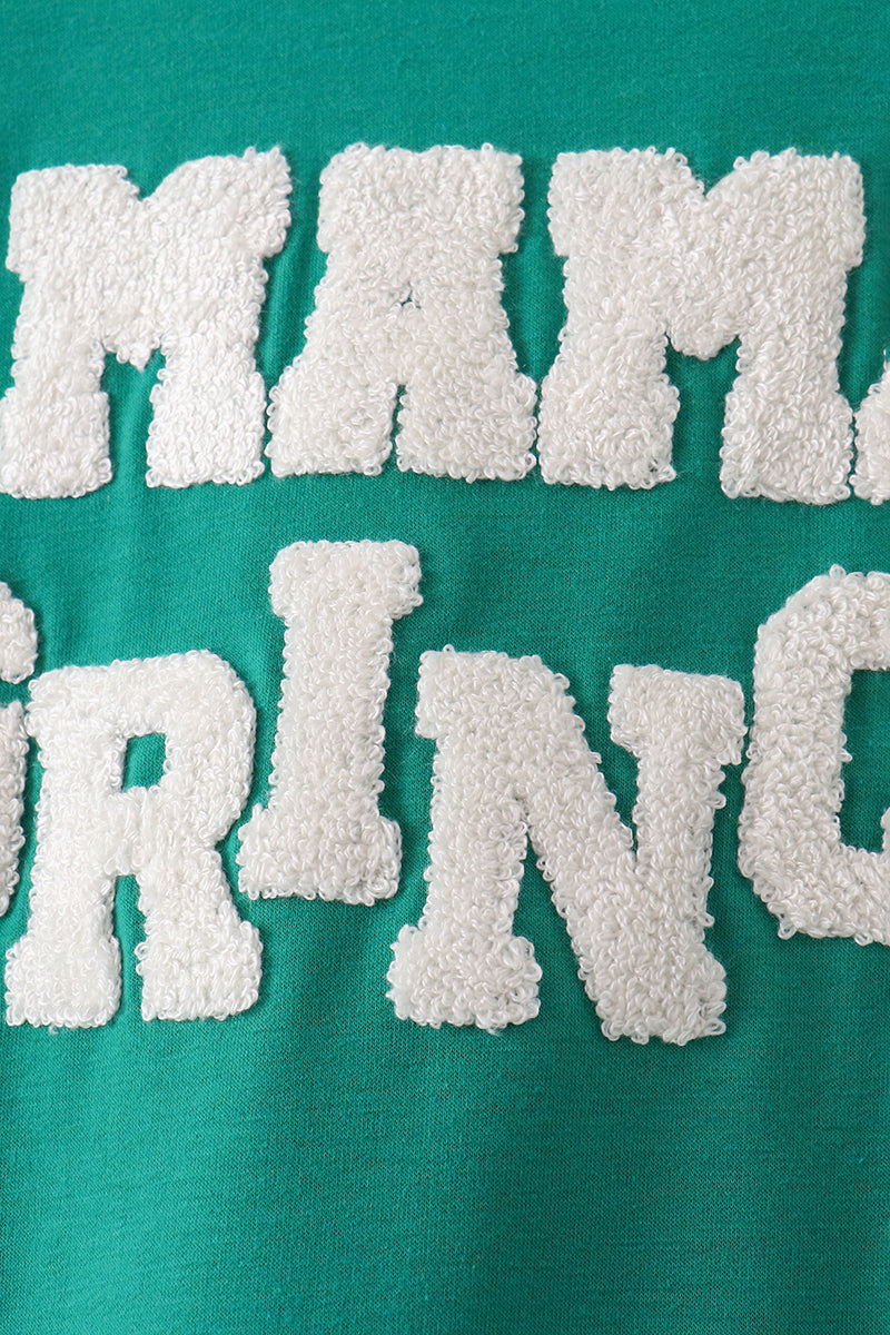 Green Grinch French Knot Mom&me Top