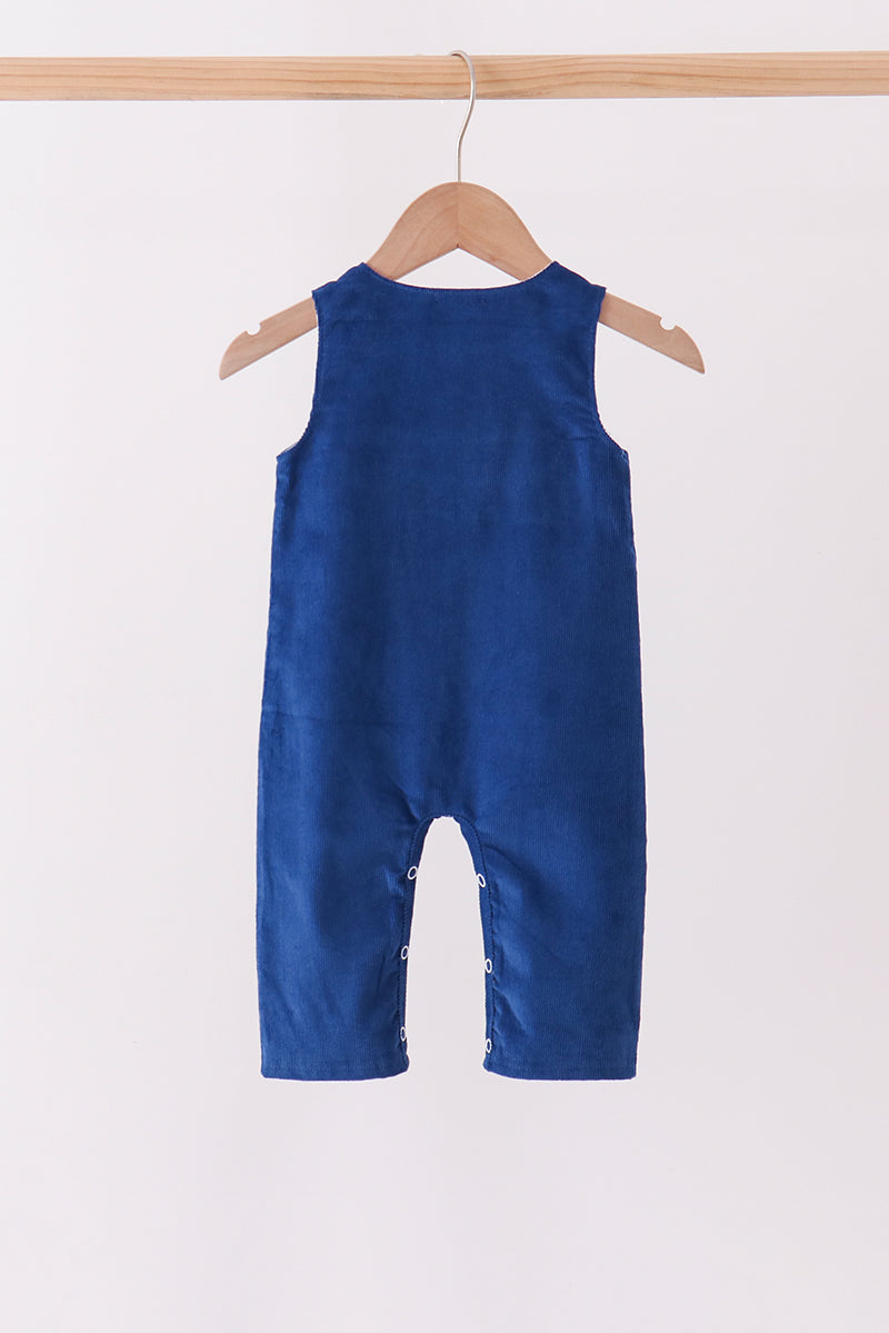 Blue corduroy Nativity Embroidery Jon Jon