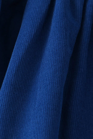Blue corduroy Nativity Embroidery Dress