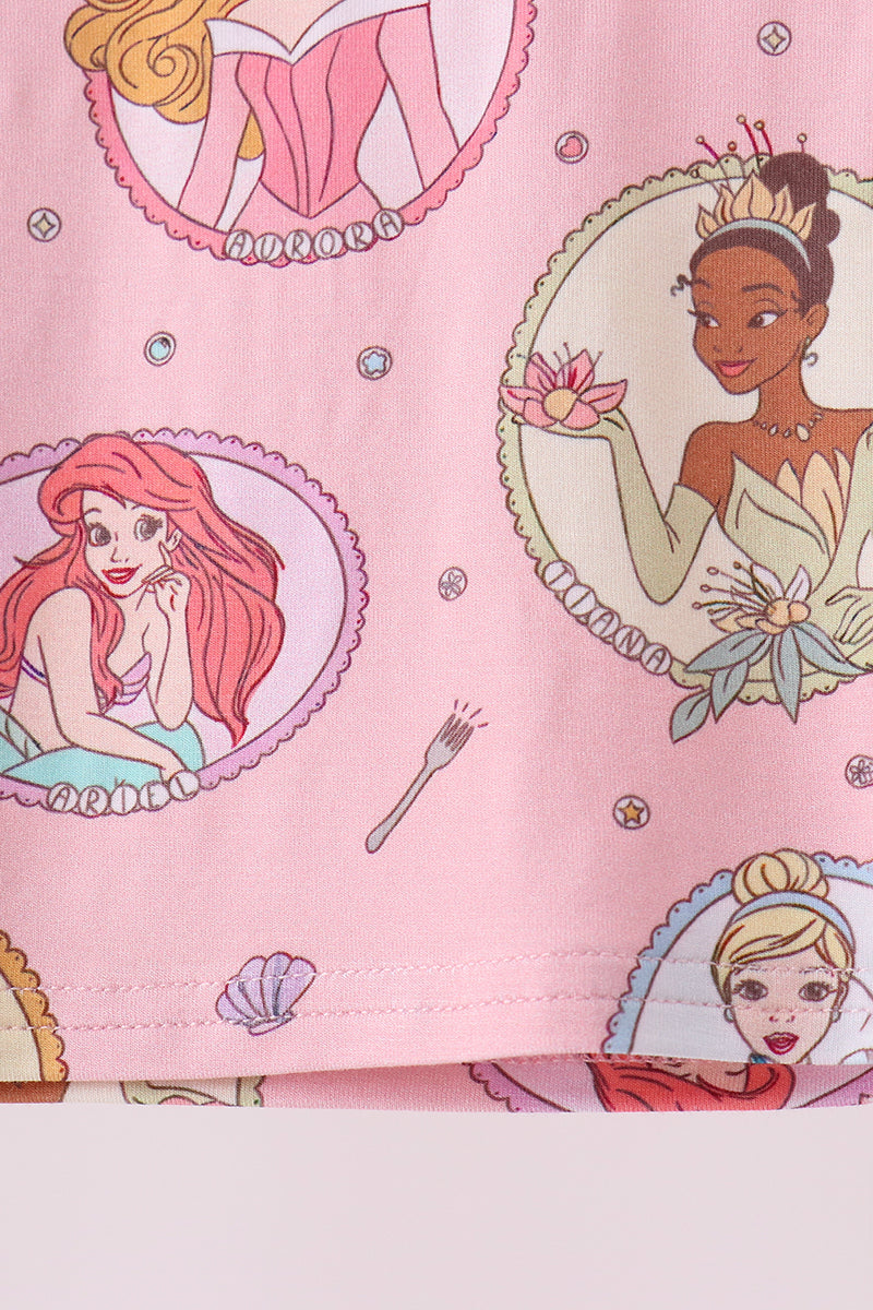 Pink Princess Bamboo Pajama Set
