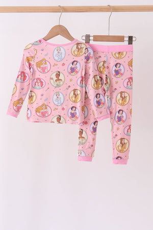 Pink Princess Bamboo Pajama Set
