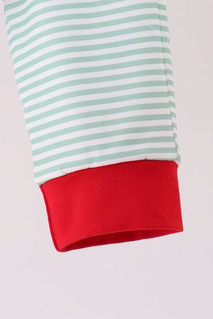 Red Farm Embroidery Pants Set