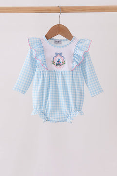 Blue Castle Embroidery Ruffle Bubble