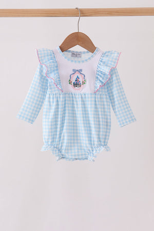 Blue Castle Embroidery Ruffle Bubble