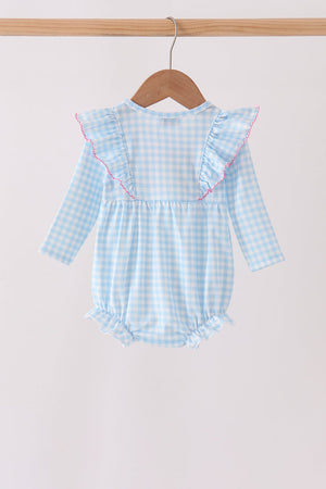 Blue Castle Embroidery Ruffle Bubble
