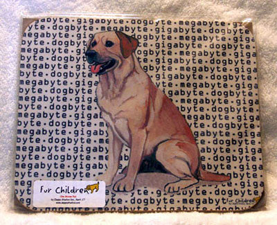 Fur Children Megabyte, Gigabyte, Dog Byte Mouse Pad - Labrador Retriever (Yellow) (MPMGDB87) 